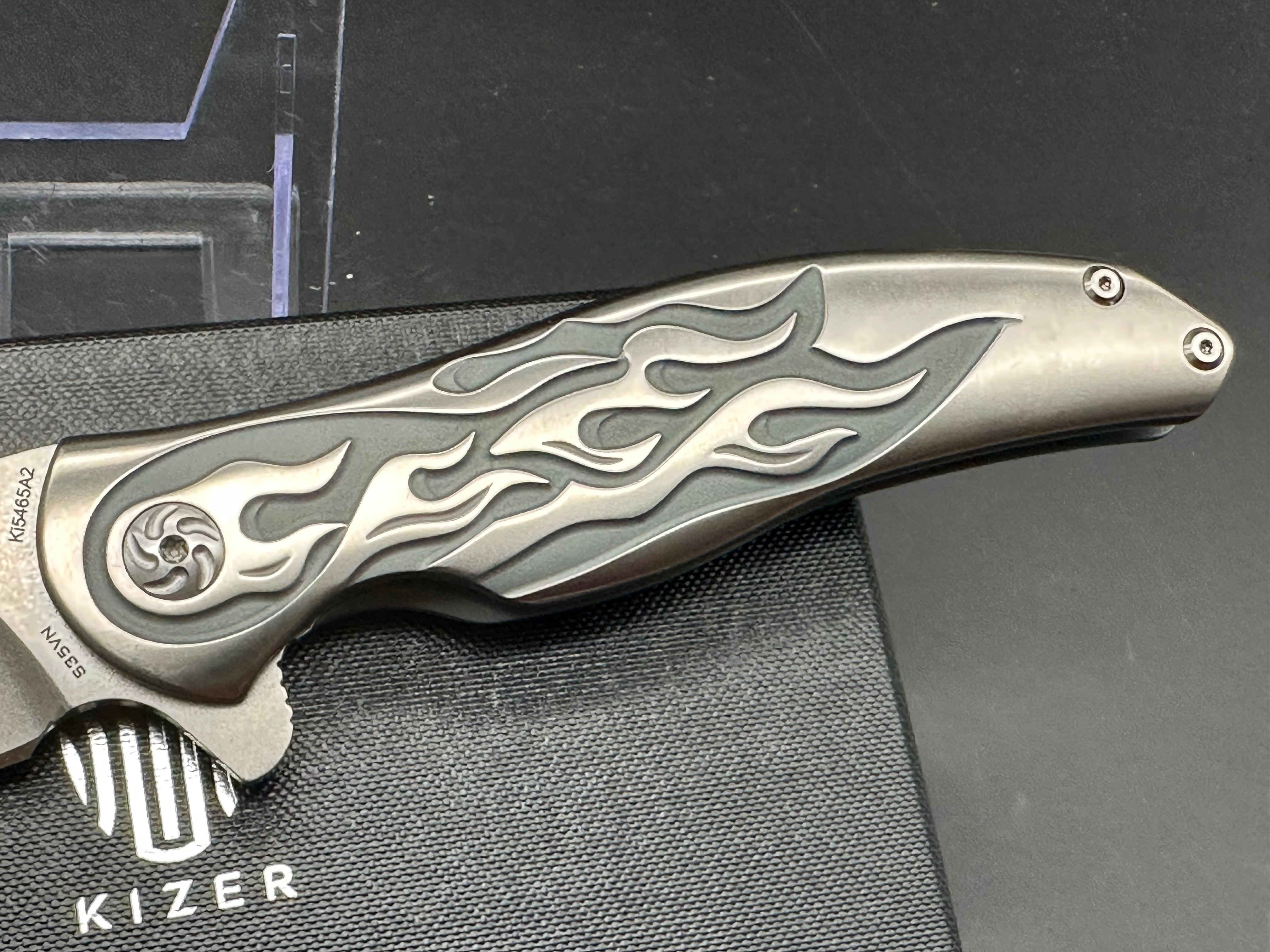 Kizer Compadre Flame Flipper Knife Ki5465A2 - EDC Pocket Knife for Outdoor Camping, Hiking & Everyday Carry