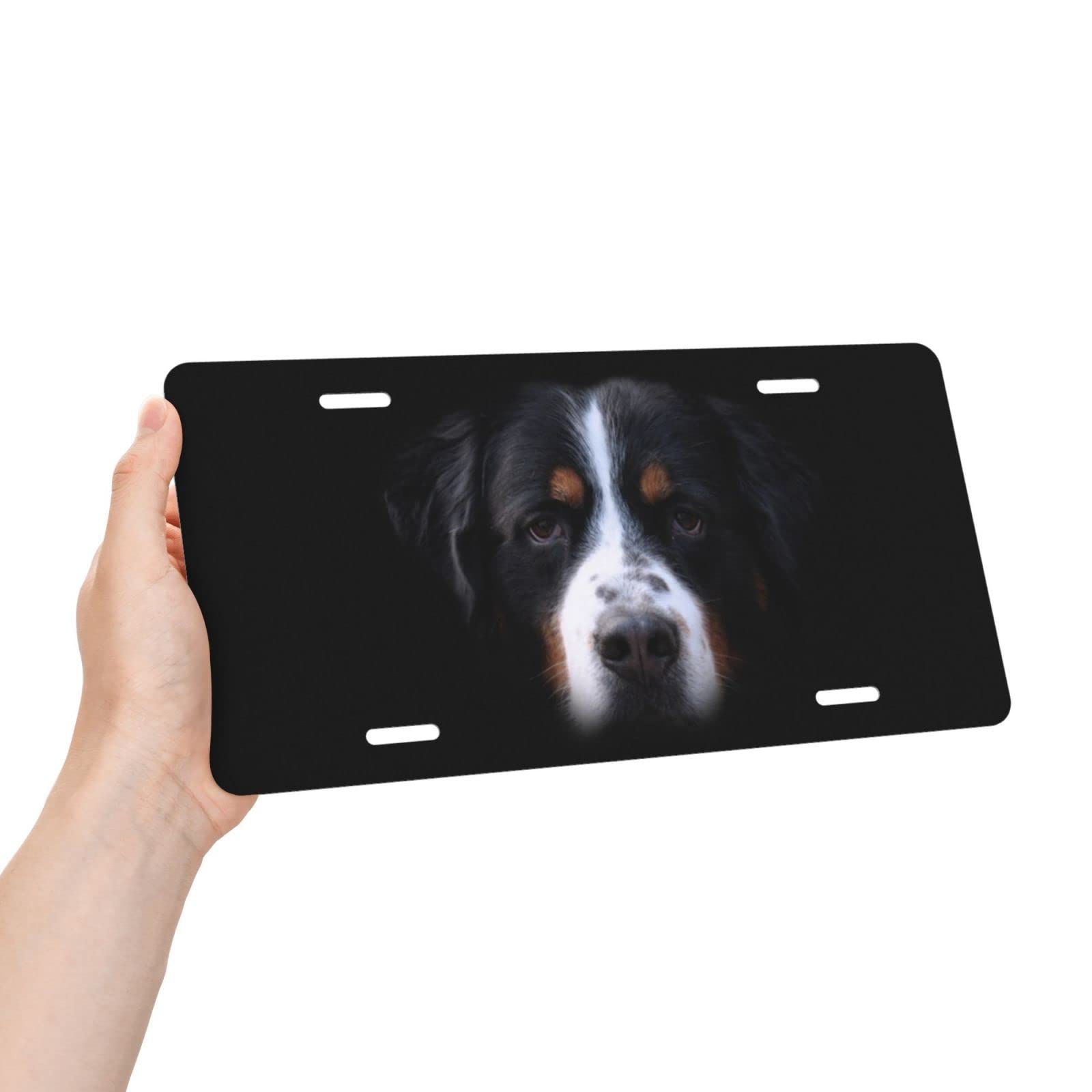 Bernese Mountain Dog Aluminum License Plate - 6x12 Inch Rust-Proof Metal Car Tag for Men, Women, Boys & Girls - Perfect for Trucks, SUVs & Classic Cars