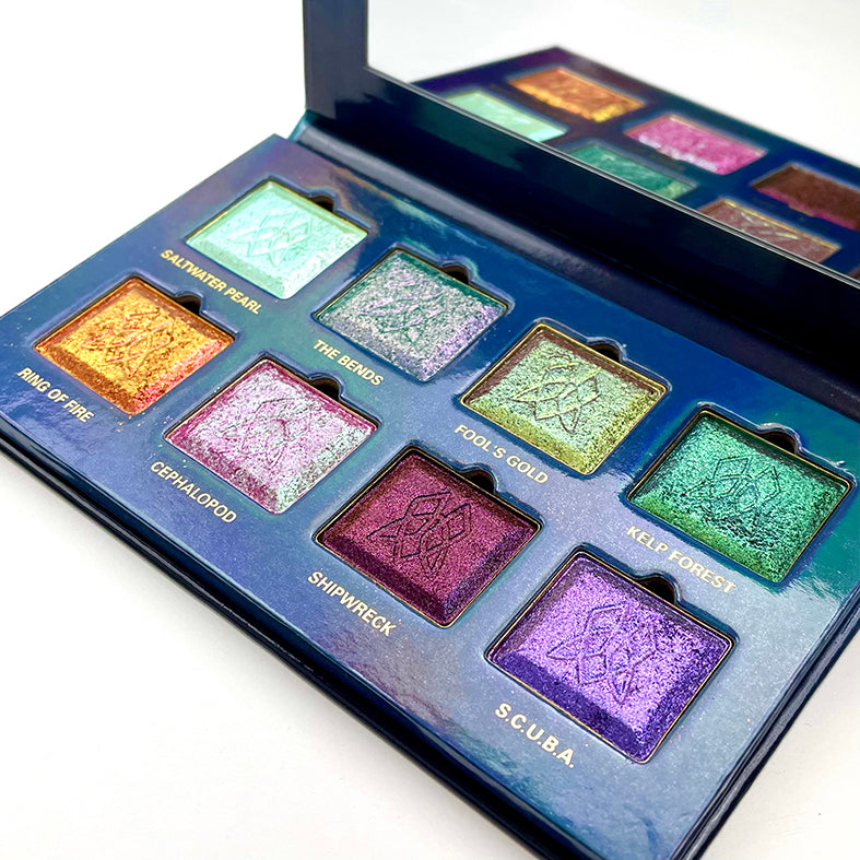Deep Sea Treasures Eyeshadow Palette - 12 Vibrant Shades for Stunning Makeup Looks | Perfect for Party, Halloween & Cosplay