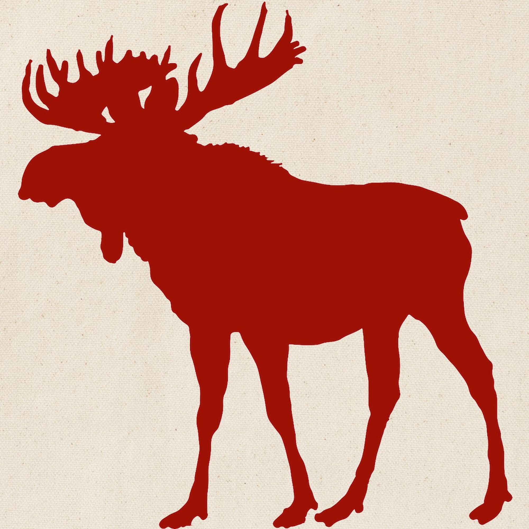 Rustic Red Moose Tote Bag - Natural Canvas Reusable Shopping Bag for Groceries, Beach & Farmers Market | Eco-Friendly & Durable