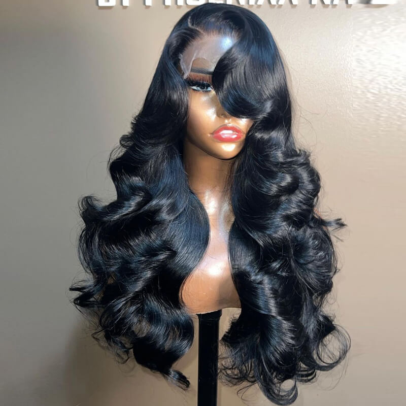 Eullair Hairstylist Inspired Butterfly Layered Cut Loose Body Wave Human Hair Wig with Curtain Bangs - Pre Cut Lace Front Wig for Everyday Wear & Special Occasions