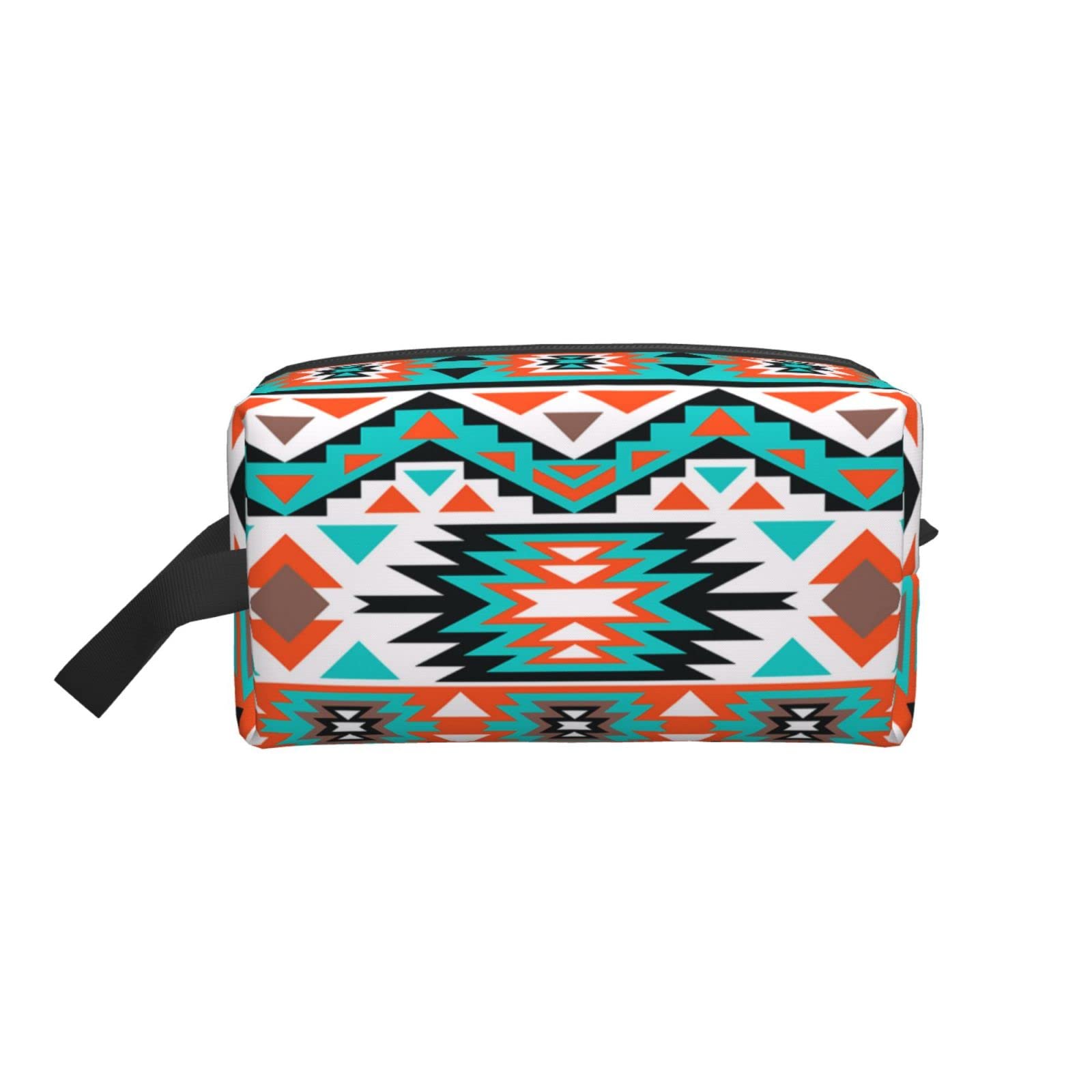 Colorful Navajo Toiletry Bag - Aztec Geometric Makeup Pouch for Travel & Gifts