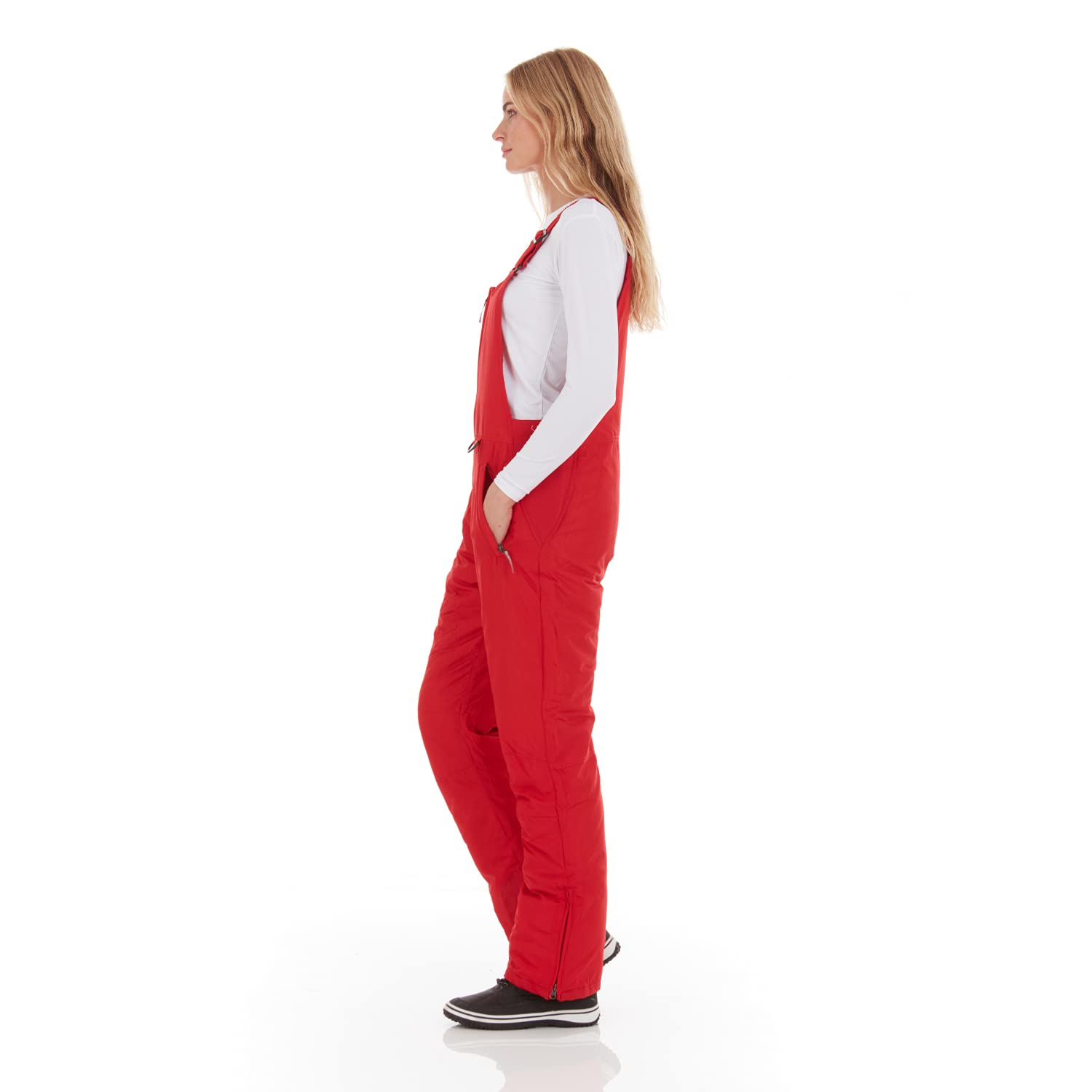 Arctic Quest Women's Insulated Waterproof Snow Bibs - Water Resistant Ski Pants for Snowboarding & Winter Sports | Warm Overalls for Cold Weather Adventures