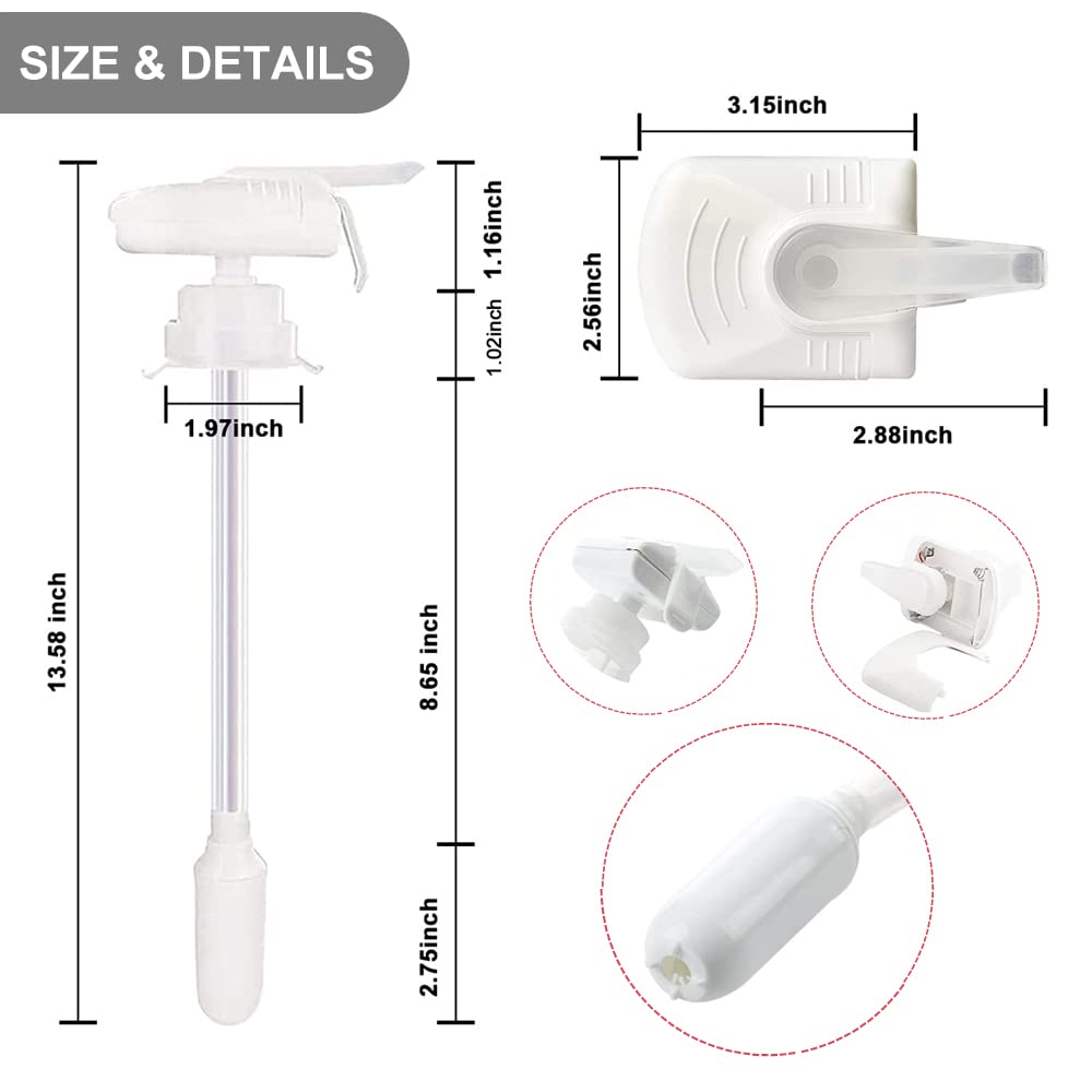 Electric Automatic Milk Dispenser Pump for Gallon Jugs - Hands-Free Fridge Milk Dispenser with Anti-Overflow Design - Perfect for Kitchen, Coffee Shops & Breakfast Stations (2-Pack)