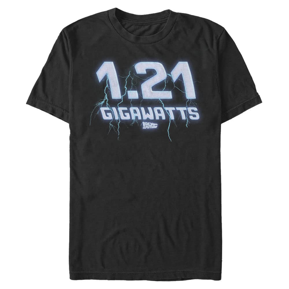 Back to The Future Movie Inspired 1.21 Gigawatts Graphic T-Shirt for Men - Big & Tall Sizes - Sci-Fi Fan Gift & Casual Wear
