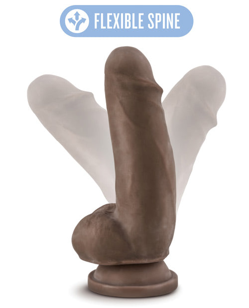 Au Naturel Sensa Feel Fat Boy Dildo 7 Inch Chocolate - Realistic Textured Adult Toy for Couples & Solo Play, Perfect for Spicing Up Your Bedroom or BDSM Scenes