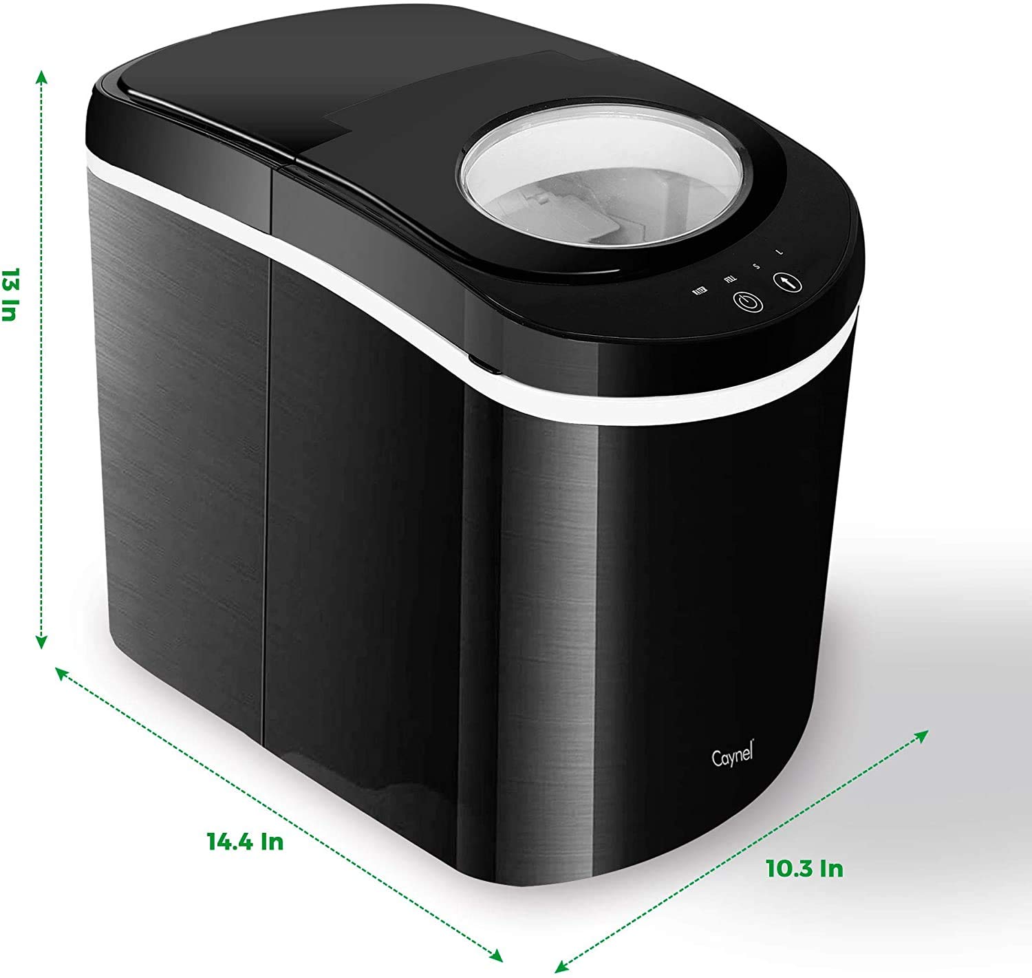Portable Countertop Ice Maker - 9 Ice Cubes in 6 Minutes, 26LBS/24Hrs Capacity, 2 Ice Size Options, LED Display - Perfect for Home, Office, Bar, Parties & Outdoor Gatherings