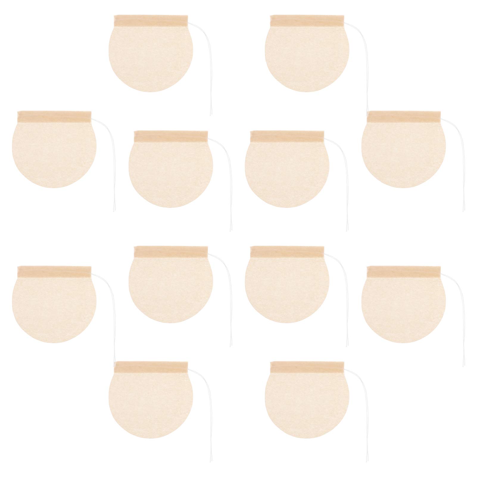 Hemoton 100pcs Disposable Natural Drawstring Tea & Coffee Filter Bags - Empty Sachets for Loose Leaf Tea, Coffee Strainer, Perfect for Home Brewing, Office Use, and Camping