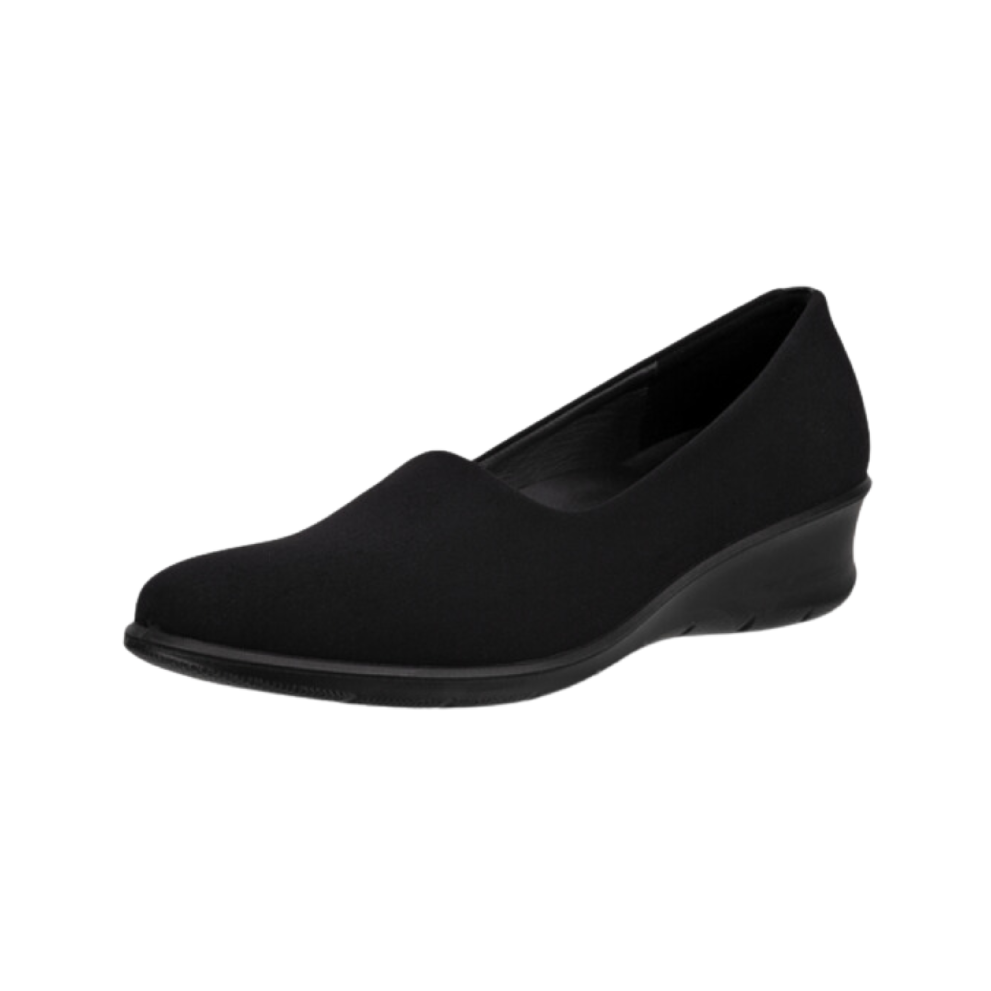 Women's Felicia Stretch Slip On Shoes - Comfortable Black Casual Loafers for Walking, Work & Everyday Wear
