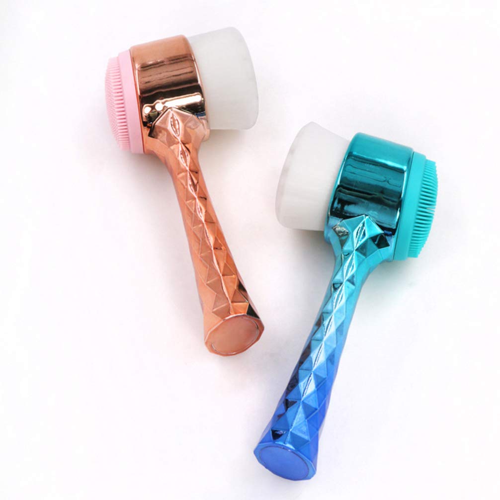 Professional Double-Sided Facial Brush - Pore Cleaner & Blackhead Remover Tool for Deep Exfoliation & Skin Massage | 3D Face Scrubber for Spa & Home Skincare Routine