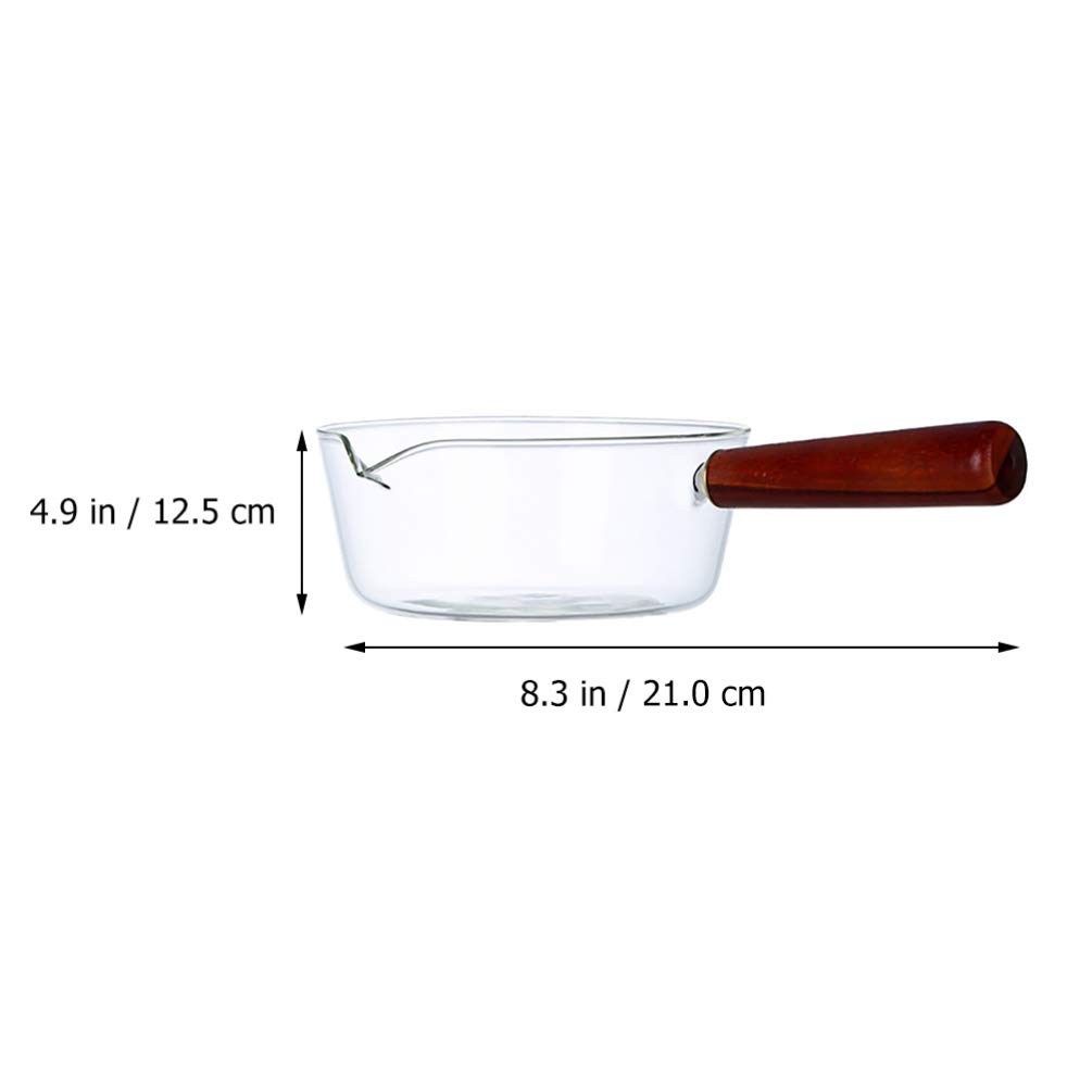 **400ML Transparent Glass Saucepan with Lid - Nonstick Pasta Pot, Milk Pan for Stovetop Cooking - Perfect for Noodle Soup, Milk, and Food Prep | Durable Kitchen Cookware**    *(Use Cases: Ideal for boiling milk, making pasta, cooking soups, and preparing sauces in your kitchen.)*