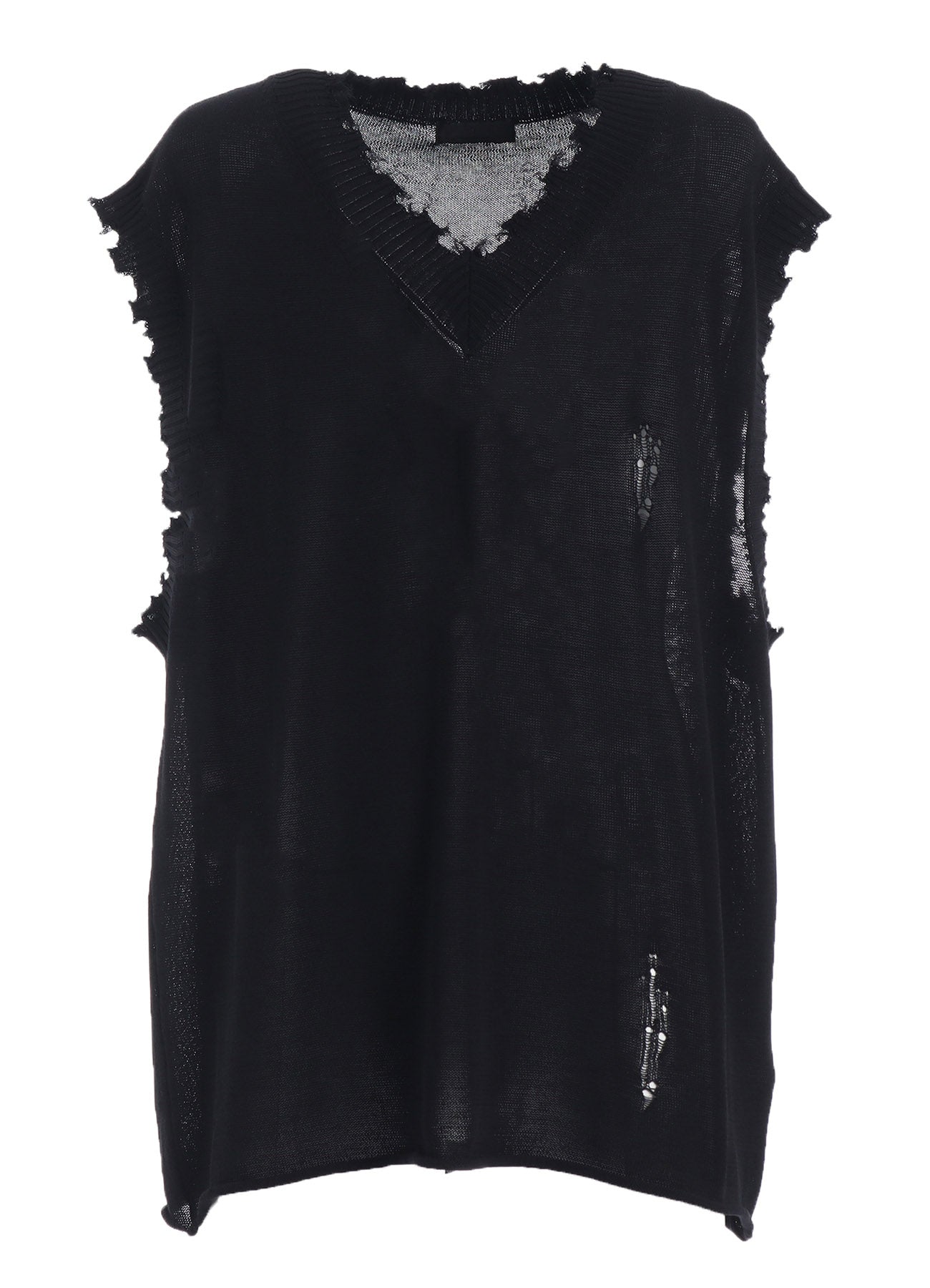 Compact Twist 10g Damaged Knitted Vest - Lightweight Layering Piece for Women | Perfect for Casual Outfits, Layering Under Jackets, and Stylish Streetwear Looks