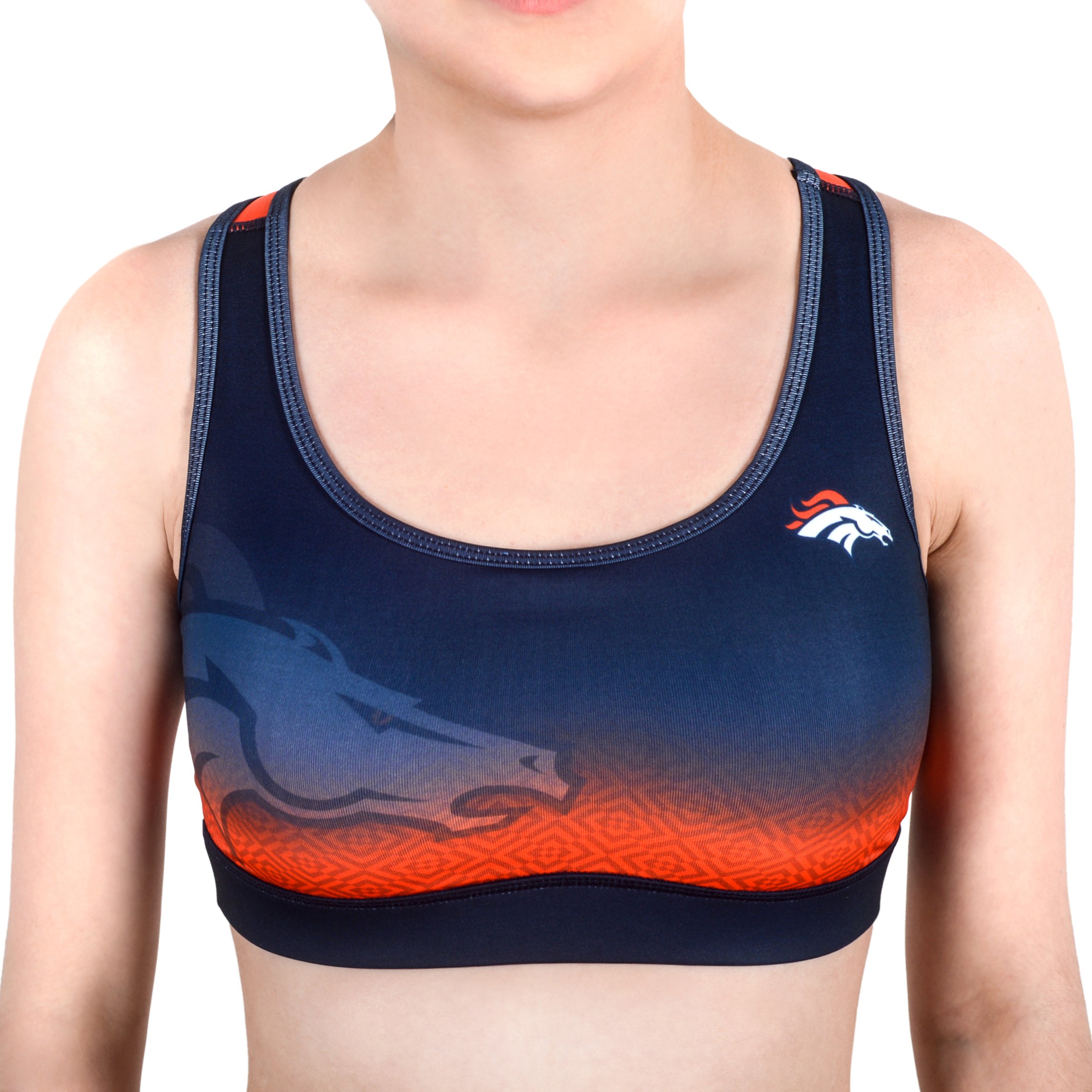 FOCO Women's Gradient Sports Bra - High Support, Moisture-Wicking, Comfortable Workout Top for Running, Yoga & Gym - Perfect for Active Lifestyles