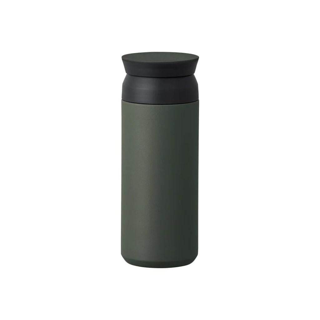 Kinto Travel Tumbler 500ml - Insulated Stainless Steel Vacuum Flask, Leak-Proof Lid, Ash Green - Perfect for Coffee, Tea & Cold Drinks On The Go, Office, Hiking & Travel
