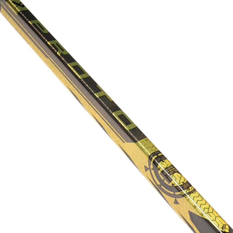 Bauer PROTO R Grip One Piece Hockey Stick - Senior Gold - Perfect for Ice Hockey Games & Practice Sessions
