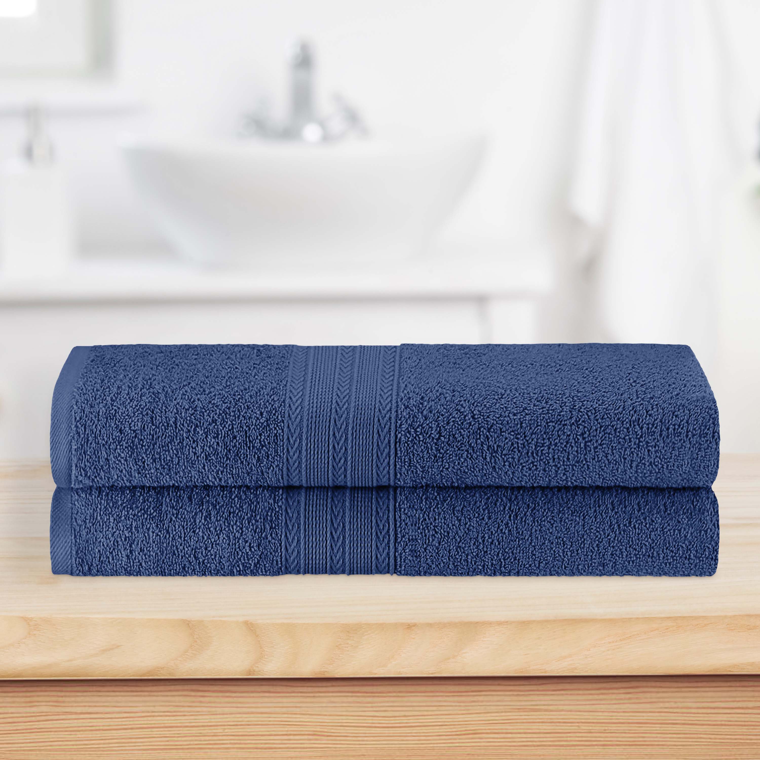 Soft Cotton Eco-Friendly 2-Piece Bath Sheet Towel Set - Ultra Absorbent & Quick Dry for Spa, Beach & Luxury Bathroom
