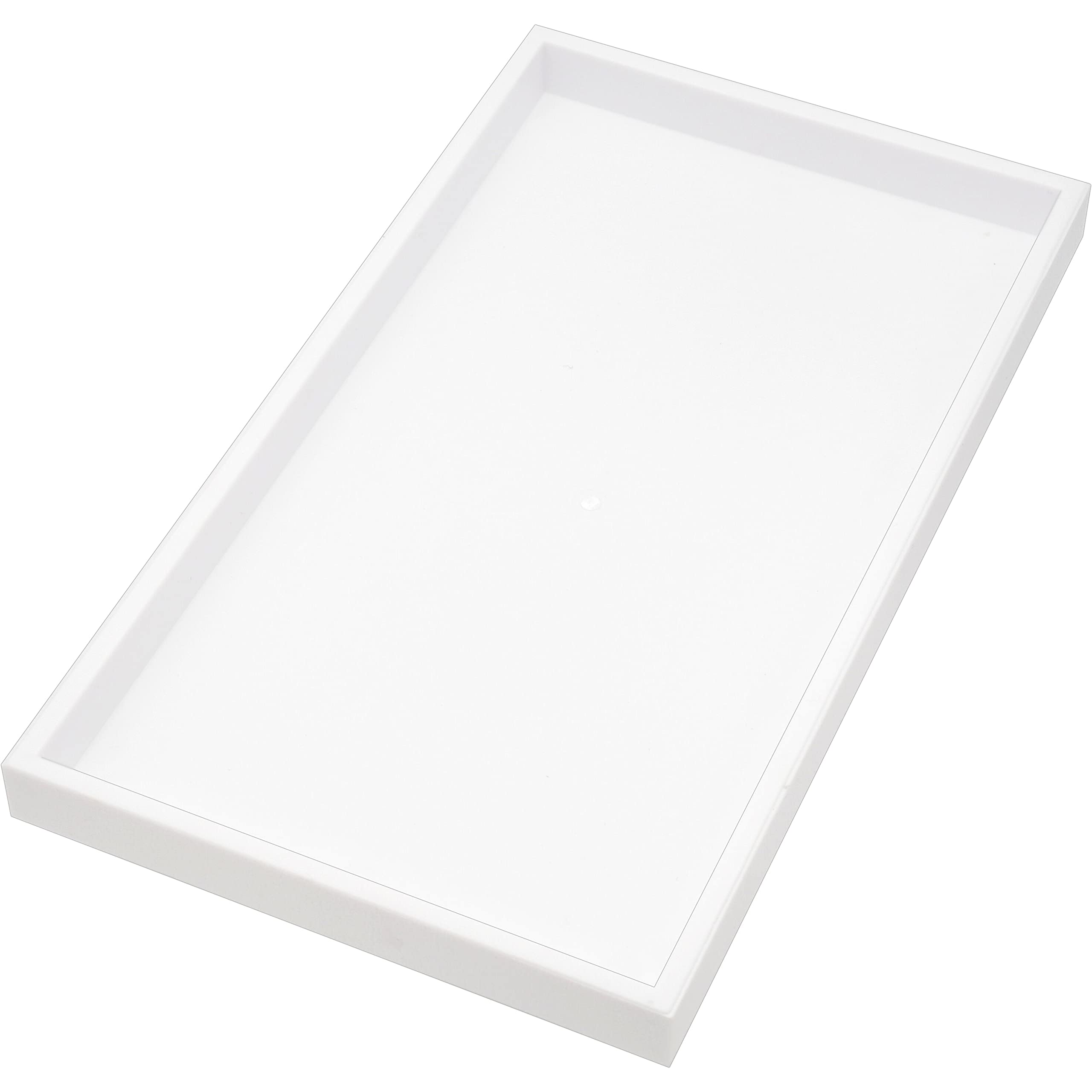 6-Pack White Plastic Stackable Jewelry Display Trays with Black Inserts - 32 Slot Organizer for Rings, Earrings & Necklaces - Perfect for Retail Stores, Boutiques & Trade Shows