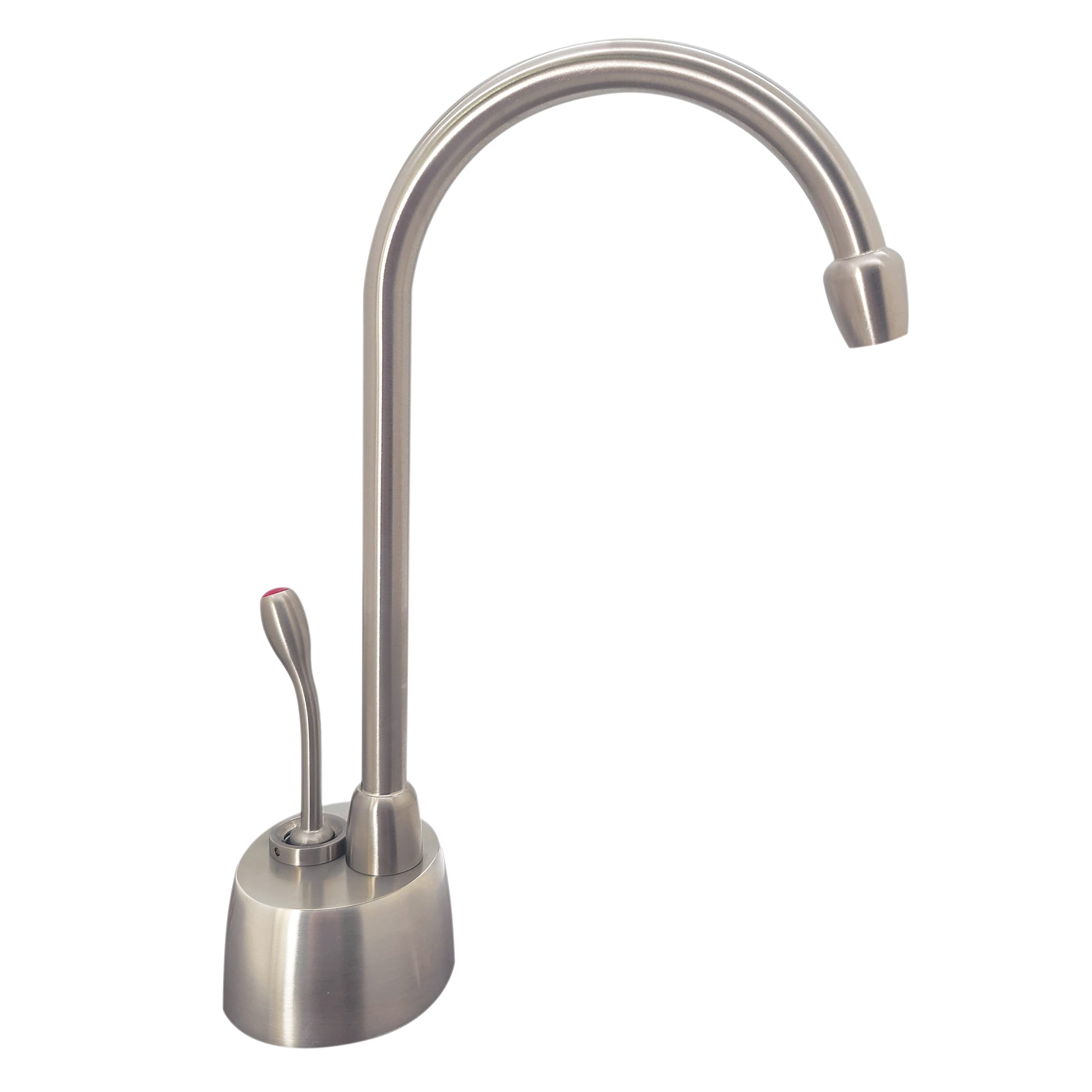 Westbrass D271-NL-07 Velosah 9 Inch Single Handle Hot Water Dispenser Faucet in Satin Nickel Finish (Tank Sold Separately) - Perfect for Kitchen Sinks, Coffee Stations & Instant Hot Water Needs