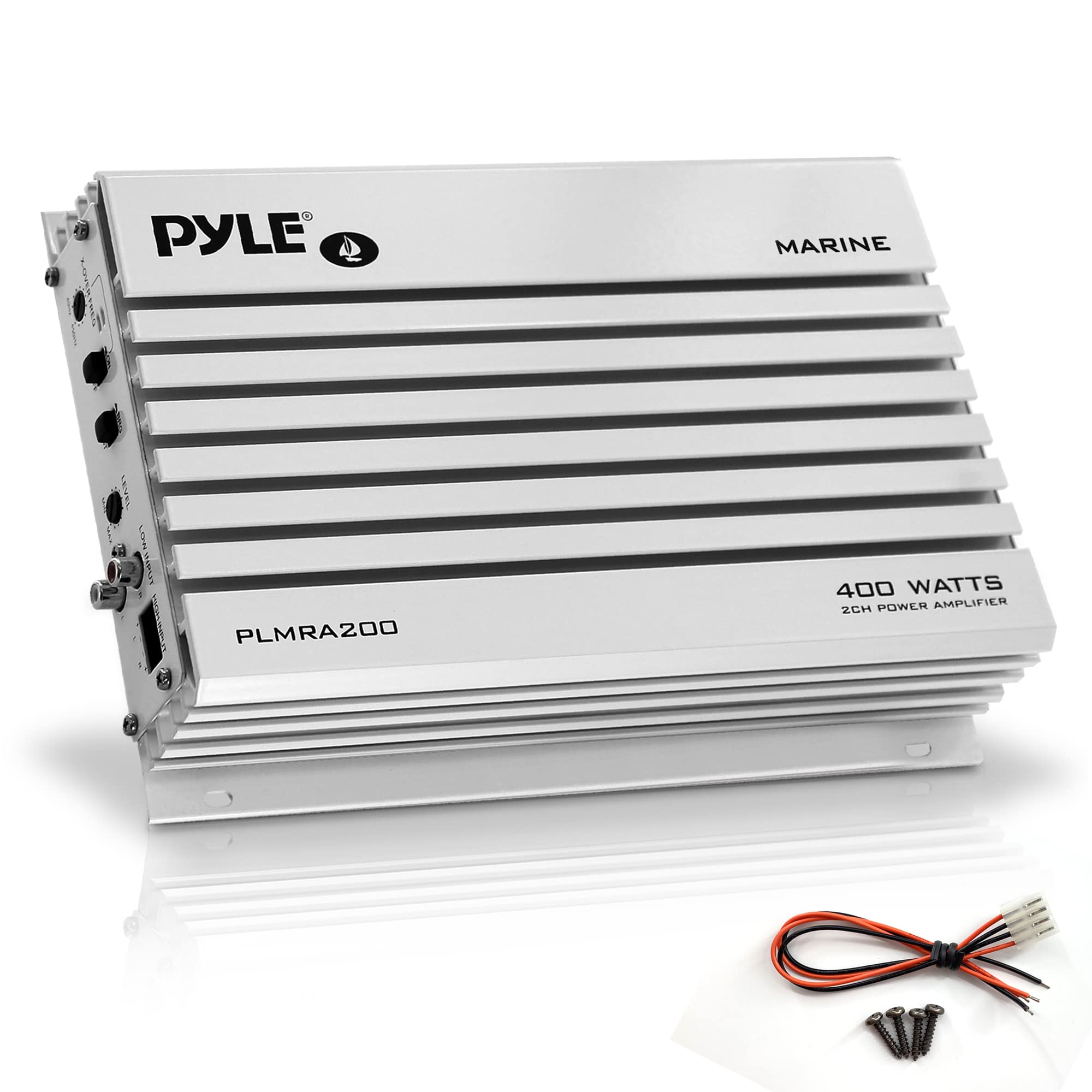 Pyle Hydra Marine Amplifier and Subwoofer Bundle - Waterproof Boat Audio System for Bass Boost & Clear Sound | Perfect for Pontoon Boats, Yachts & Marine Entertainment