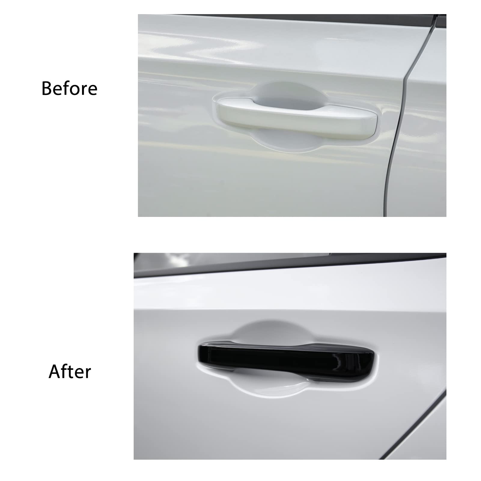 Glossy Black Car Exterior Door Handle Cover Trims Compatible with Honda Civic 2022-2025, Accord CR-V HR-V 2023-2025 | Durable Accessories for Enhanced Vehicle Style & Protection