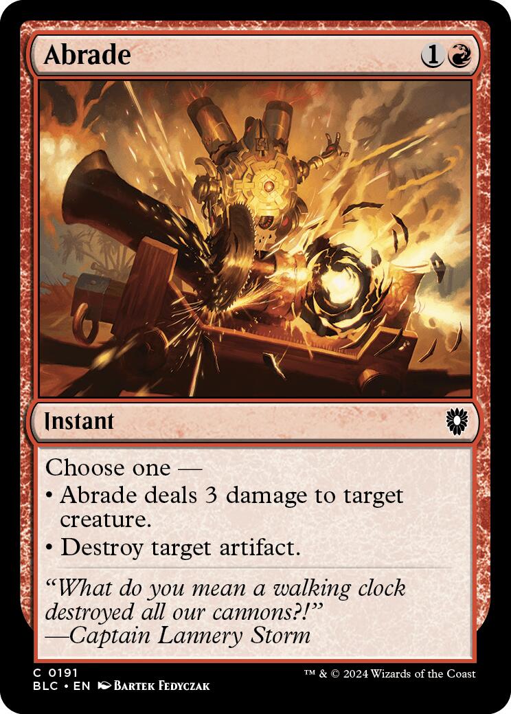 Abrade [Bloomburrow Commander] - Premium MTG Commander Card for Magic: The Gathering Players - Perfect for Competitive Play & Deck Building