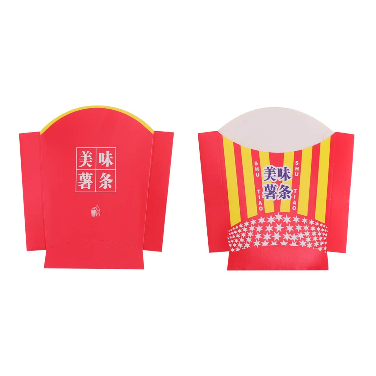 100pcs Disposable French Fry Holders - Paper Snack Cone Stands for French Fries, Onion Rings & Travel Food | Perfect for Parties, Movie Nights & Fast Food Restaurants