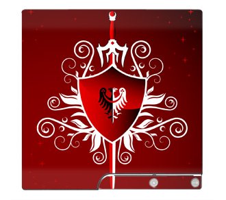 Red Shield Skin Cover for Sony PlayStation 3 Slim Console - Protective Vinyl Decal for Gaming Accessories & Customization