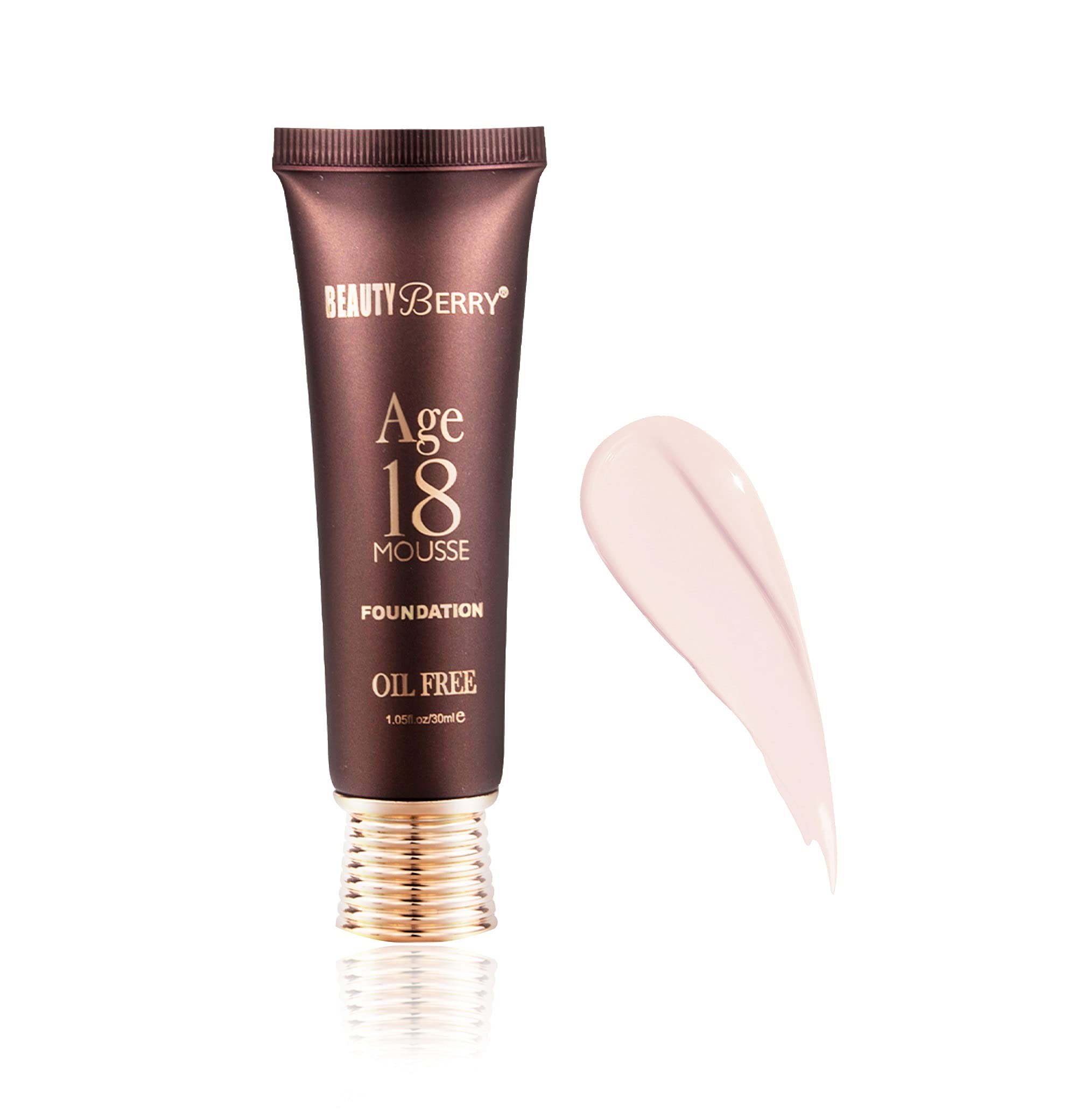 Beauty Berry Age 18 Oil-Free Mousse Foundation - Ivory Shade | Lightweight Matte Finish for Flawless Coverage | Perfect for Daily Wear & Special Occasions