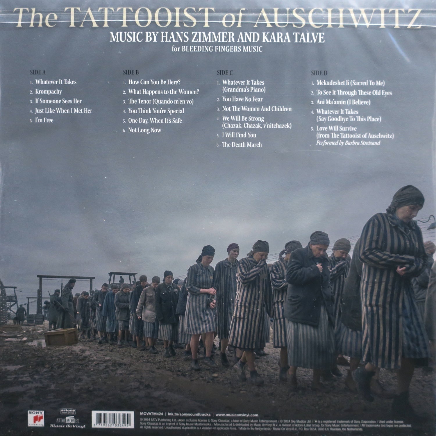 TATTOOIST OF AUSCHWITZ Original Soundtrack by Hans Zimmer - 180g Premium Vinyl 2LP Record - Perfect for Movie Nights & Collector's Edition