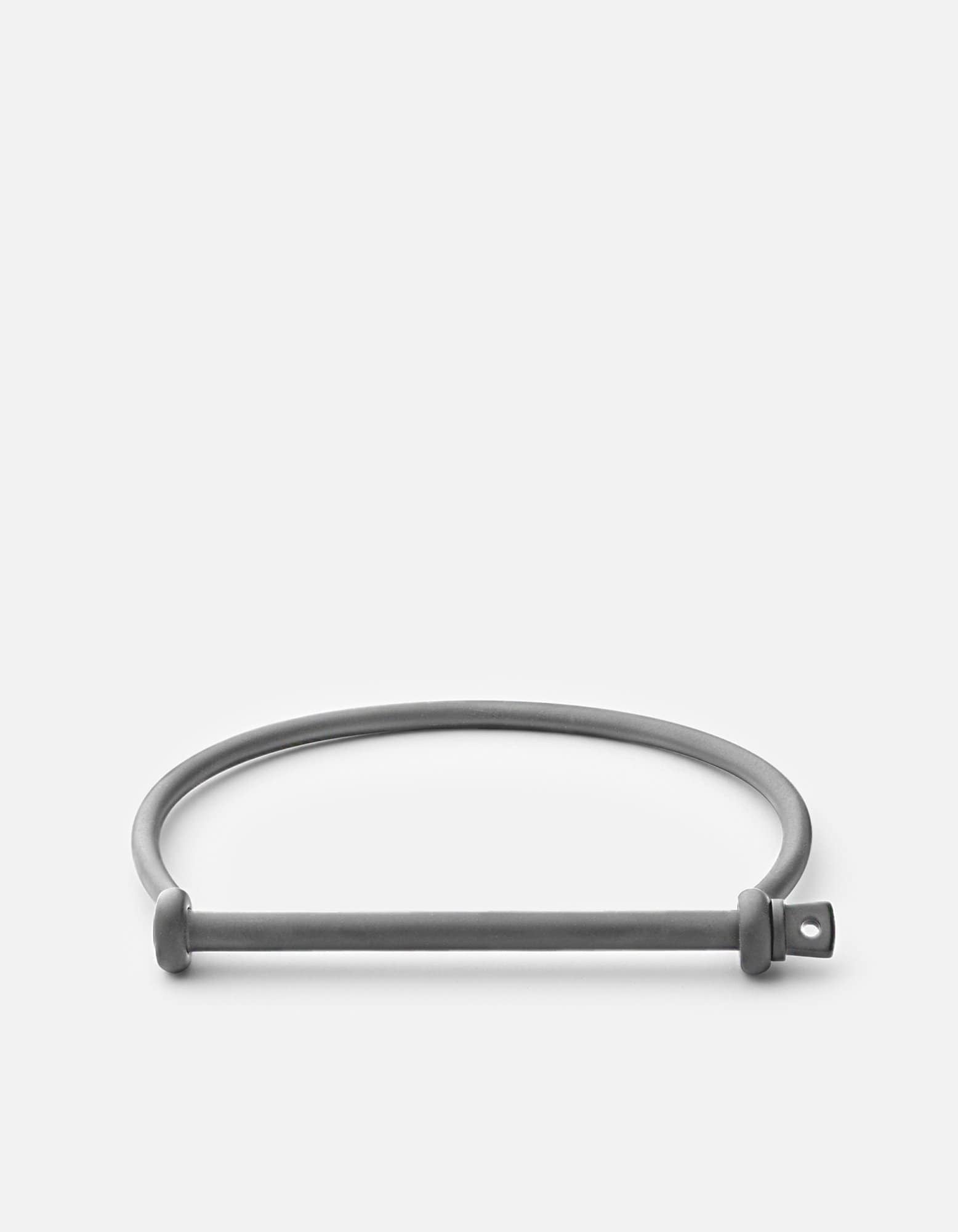 Matte Black Thin Screw Cuff - Minimalist Jewelry for Men & Women - Perfect for Casual Wear, Work, and Special Occasions