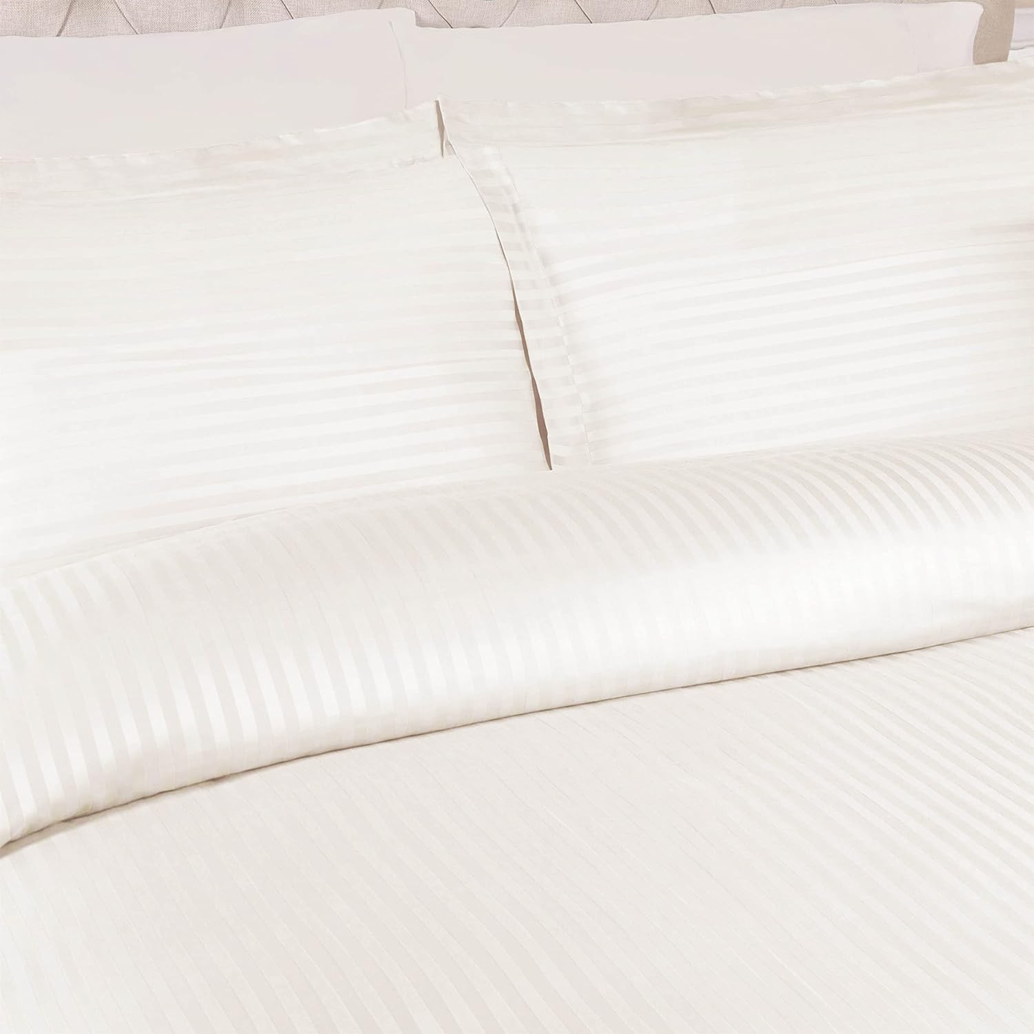 Premium Egyptian Cotton 300 Thread Count Duvet Cover Set - Soft Luxury Bedding for Master Bedroom & Guest Room (Queen/King Size) | Breathable & Wrinkle-Resistant for All-Season Comfort