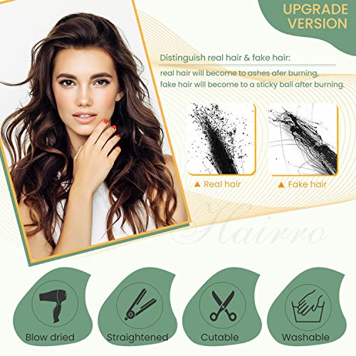 Clip in Human Hair Topper with Silk Base - Natural Looking Hairpiece for Thinning Hair - Perfect for Daily Wear, Special Occasions & Styling