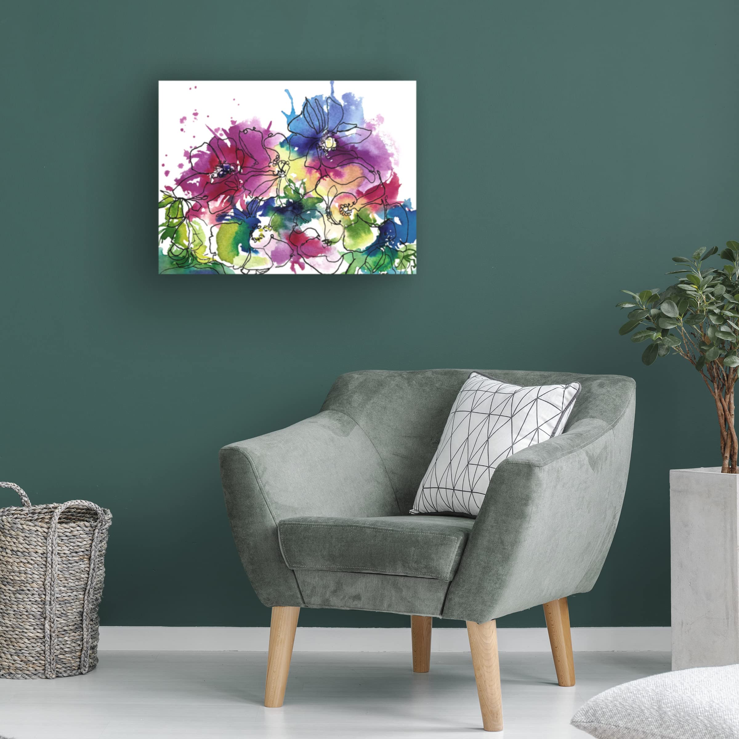 Trademark Fine Art 'Anemones' Canvas Wall Art by Schuyler Rideout - Vibrant Floral Painting for Living Room, Bedroom & Office Decor