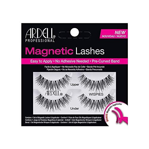 Ardell Magnetic Eyelashes Wispies - Natural Looking False Lashes for Everyday Wear & Special Occasions | Easy to Apply, Reusable & Comfortable | Perfect for Parties, Weddings & Date Nights