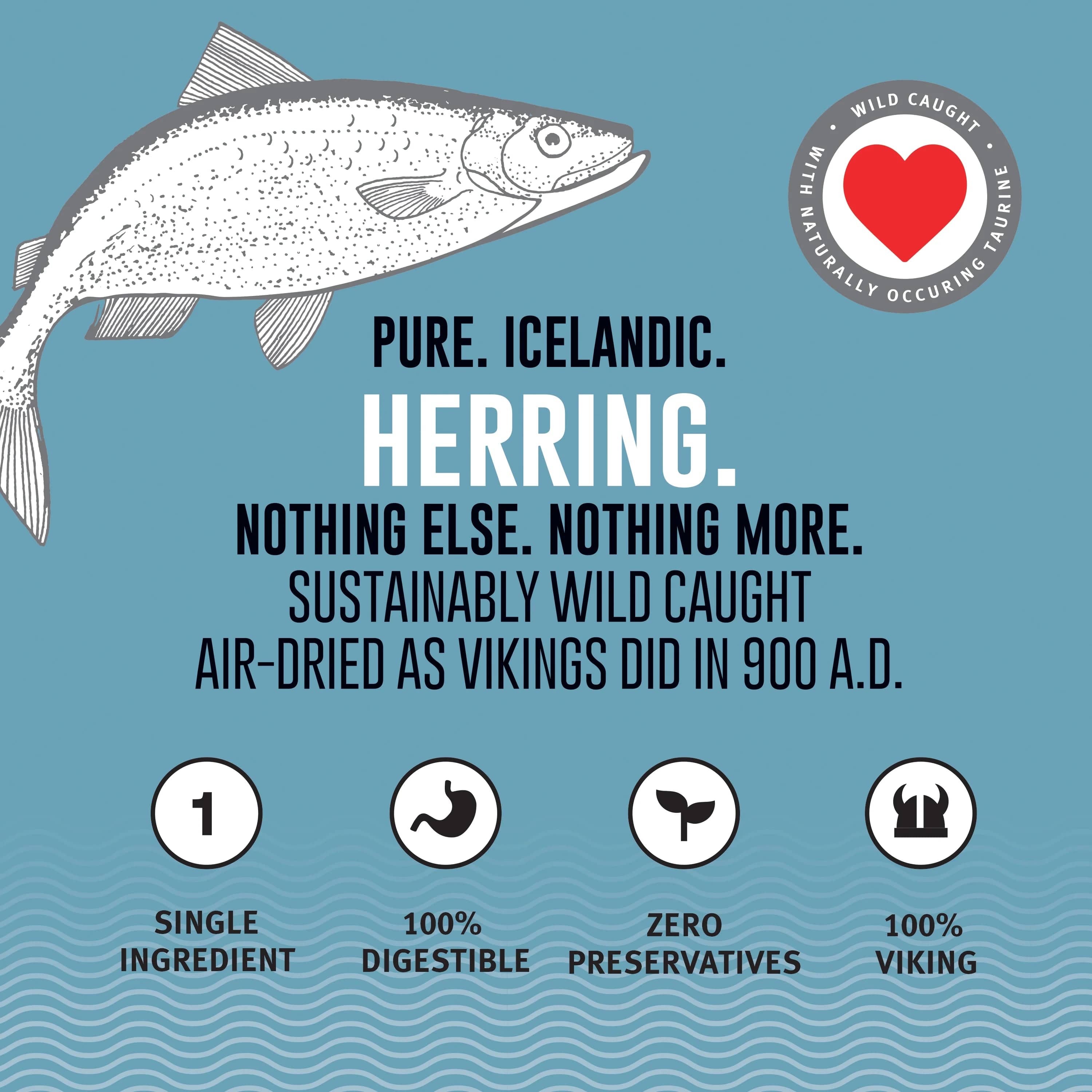 Premium Icelandic Whole Herring Dog Treats – Natural, High-Protein Snack for Dogs – Perfect for Training, Rewards & Dental Health