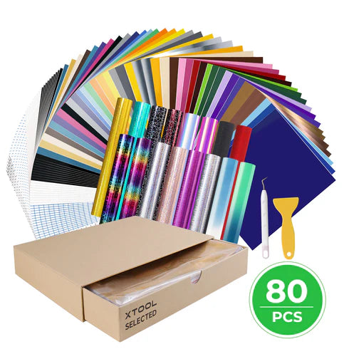 xTool M1 Self Adhesive Vinyl Kit - Premium Cutting Machine Material for DIY Crafts, Sign Making & Home Decor Projects