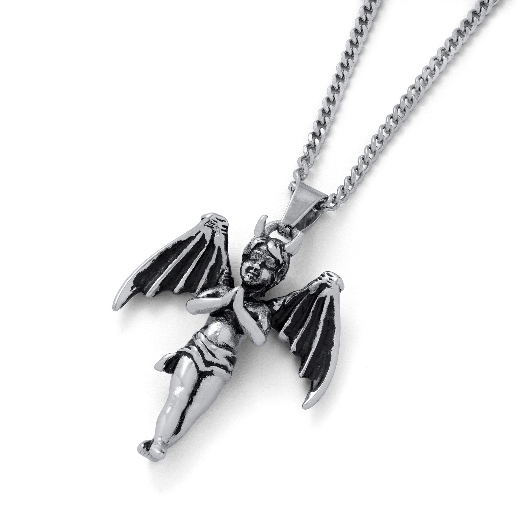 The Wicked One Gothic Pendant Necklace - Dark Elegant Jewelry for Women & Men - Perfect for Halloween, Cosplay, and Alternative Fashion