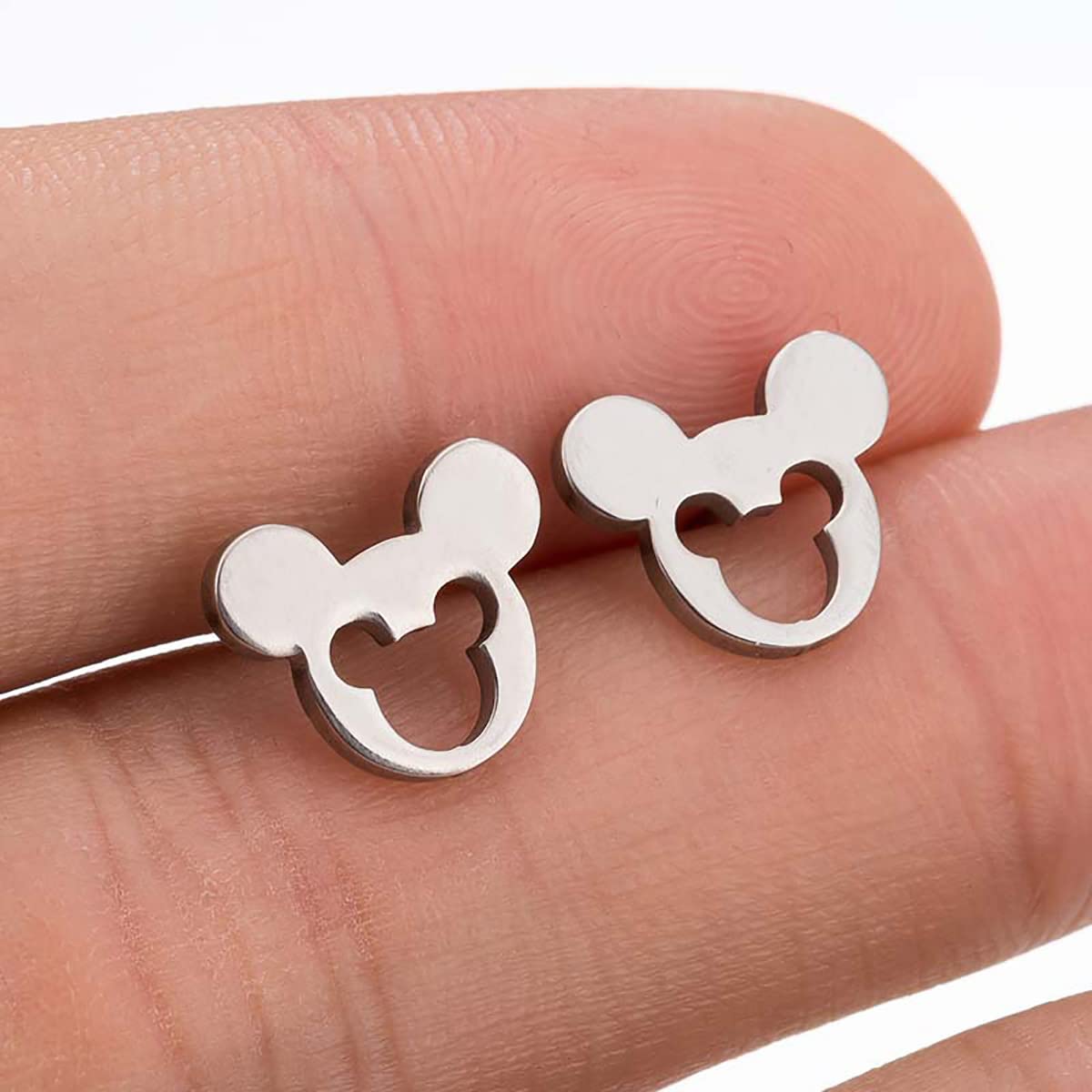 Rose Gold Stainless Steel Minimalist Geometric Stud Earrings for Women & Girls – Small Cartilage Stud Earrings Set, Hypoallergenic Surgical Steel Jewelry, Perfect Birthday Gift & Fashion Accessory for Everyday Wear, Parties & Special Occasions