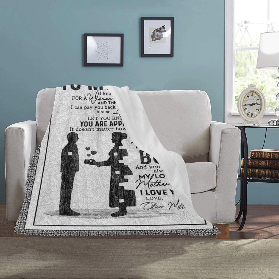 Personalized Fleece Blanket for Mom - Custom Mothers Day Gift from Daughter & Son with Kids Names - 'To My Mom We Love You' - Worlds Greatest Mom Throw - 60