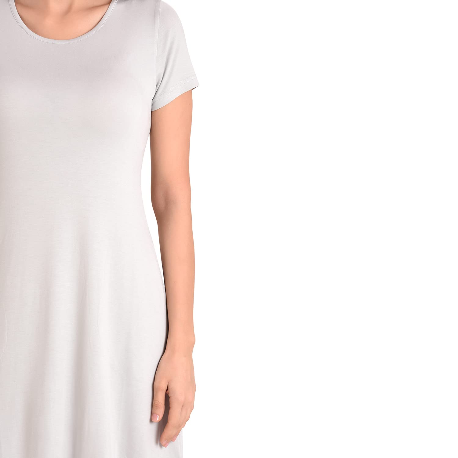 Miss Lavish London Women's Casual Summer Dress - Short Sleeve Loose Fit T-Shirt Dress for Home, Beach & Vacation | Comfortable Everyday Wear