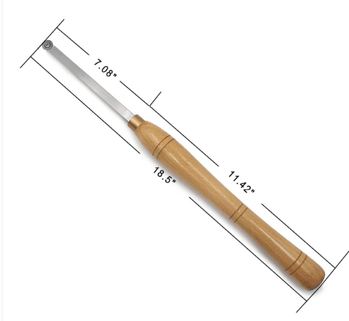 Premium Carbide Tipped Wood Turning Tools Lathe Set - Finisher, Rougher, Detailer & Swan Neck Hollower with Solid Wood Handle (Includes Diamond/Round/Square Carbide Inserts) - Perfect for Woodturning, DIY Projects & Professional Woodworking