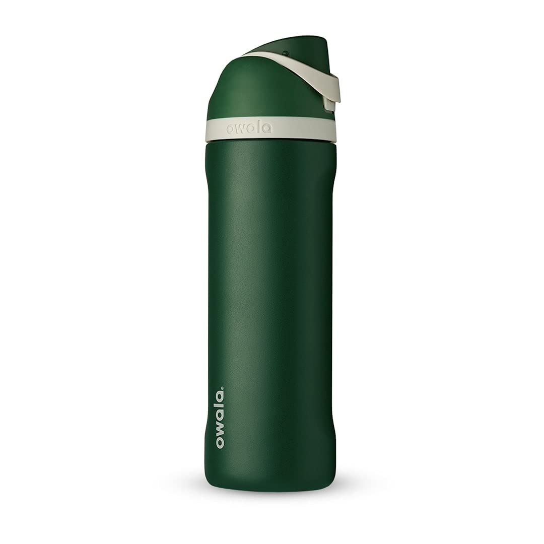 Owala Harry Potter FreeSip Insulated Stainless Steel Water Bottle with Straw - 24oz BPA-Free Slytherin Water Bottle for Sports, Gym, Hiking & Travel | Leakproof & Durable Hydration for School, Work & Outdoor Adventures