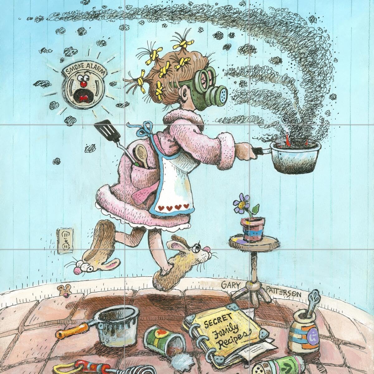 Funny Ceramic Backsplash Tile - Queen Kitchen Mural for Home Decor