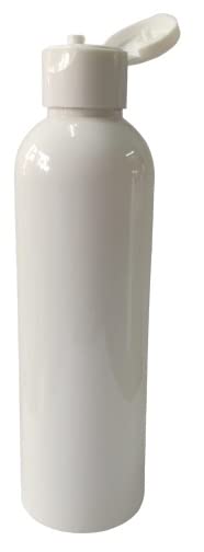 200ml Refillable Travel-Size Plastic Squeeze Bottles - Milky White Round Flip-Top Leak-Proof Containers for Toiletries, Shampoo & Cosmetics | Pack of 6 | Perfect for Travel, Gym & Home Organization