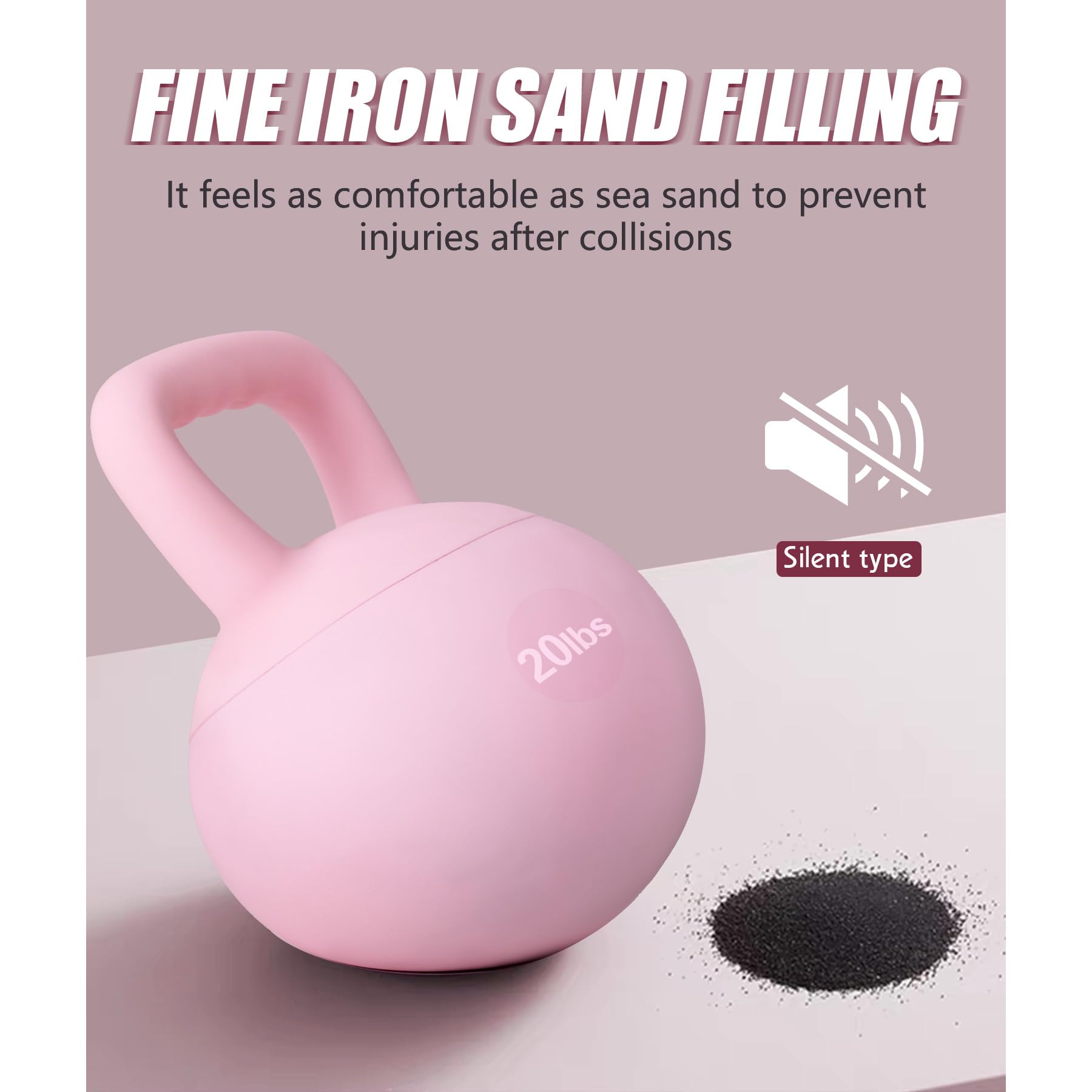SogesPower Soft Kettlebells - Iron Sand Filled Adjustable Weights for Strength Training, Shock-Proof & Wide-Grip Handle - Home Gym Fitness Equipment for Women, Men & Kids | Perfect for Indoor Workouts, CrossFit & Family Exercise