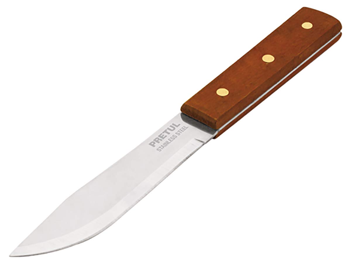 Premium Cebollero Knife with Wooden Handle - 8 Inch Chef Knife for Professional Cooking, Slicing, and Dicing - Perfect for Home Kitchens and Culinary Enthusiasts
