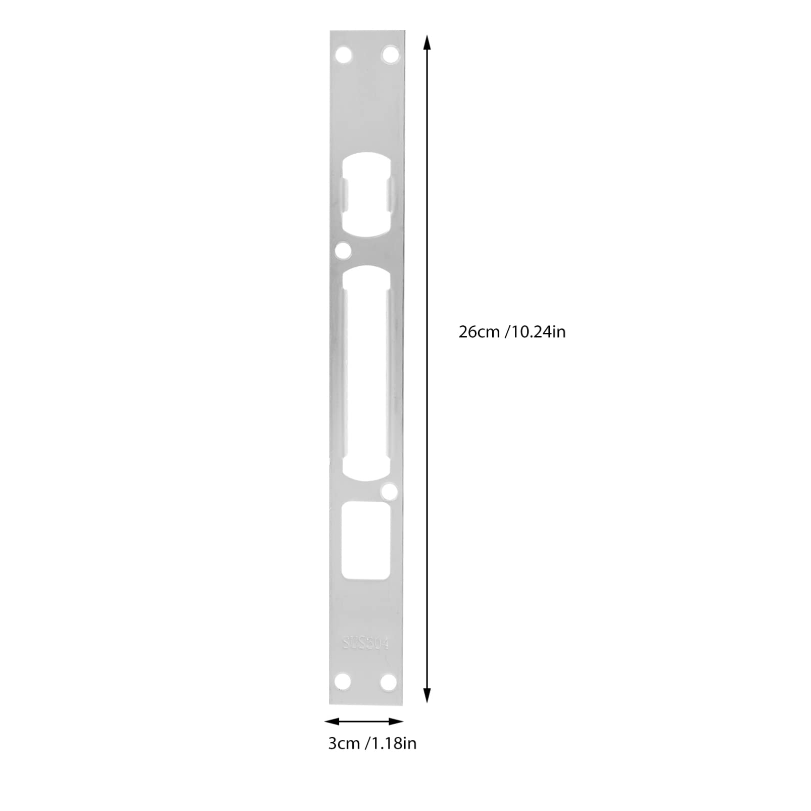 DOITOOL 2PCS Stainless Steel Door Security Reinforcement Plates - Heavy Duty Door Strike Plate for Enhanced Home Security (Fits Between Door Jamb and Door) | Perfect for Apartments, Houses & Offices