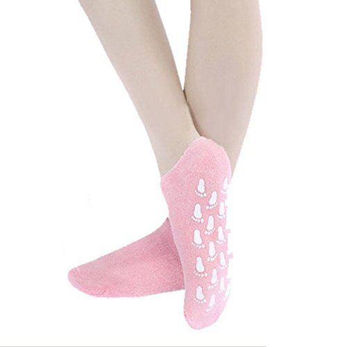Ad Fresh Moisturizing Gel Spa Socks for Cracked Heels & Dry Skin Repair - Hydrating Treatment for Soft Feet (Multi Color) - Perfect for Pedicures, Overnight Foot Care & Relaxation at Home