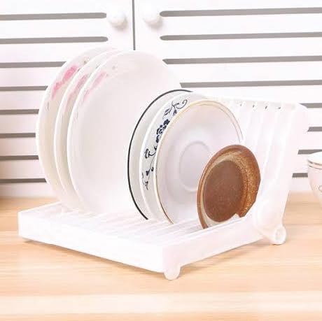 Foldable Dish Drying Rack & Plate Stand - Space Saving Kitchen Organizer for Cups, Bowls & Utensils | Compact Dish Drainer for Small Spaces | Perfect for Apartments, RVs & Countertop Storage (Pack of 1)