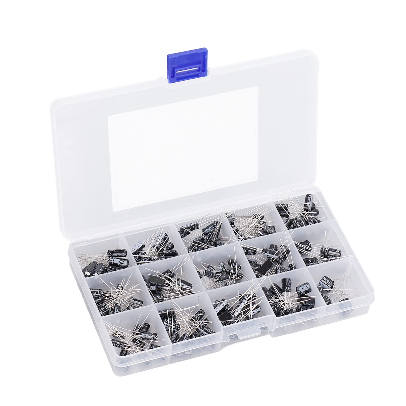 High-Quality 215Pcs Electrolytic Capacitor Kit (0.1uF-330uF, ±20% Tolerance) - Stable 15 Value Assortment for TV, Radio & Electronics Repair | DIY Projects, Circuit Board Replacement, Home Appliance Maintenance